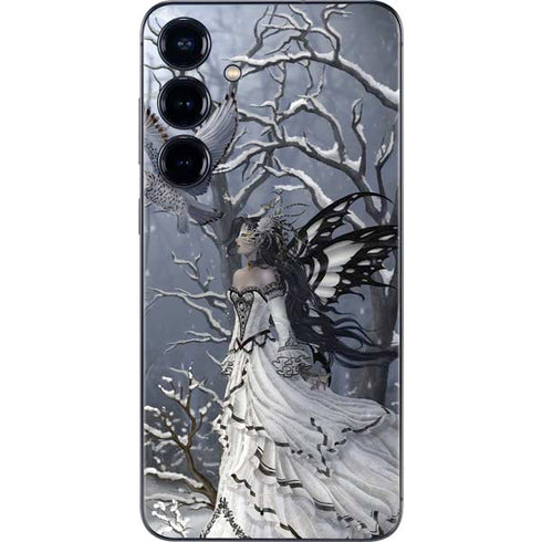 Fairy with Owl in Snow by Nene Thomas Galaxy S25 Skin
